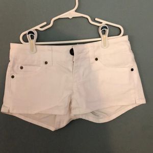 White denim shorts
